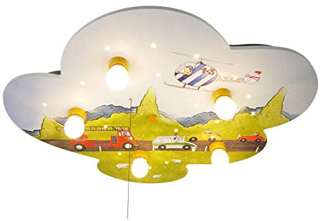 Kinder Deckenleuchte mit Zugschalter für Schlummerlicht, 74x57cm