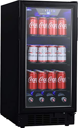 EdgeStar BBR901BL centro de bebidas integrado con 80 latas de 15 pulgadas de ancho con diseño delgado