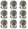 Healifty 20 STÜCKE Legierung Buddha Kopf perlen kleine spirituelle Metall perlen für schmuck Machen Handwerk (antikes Silber)
