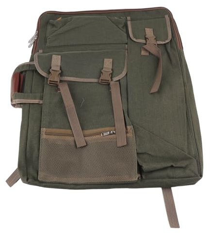 4K Art Portfolio Case Canvas Art Bag, großer Künstler Rucksack, Umhängetasche, multifunktionale Zeichenbrett-Taschen (Smoly Grey)