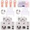 Glarks 8Pcs Silver Car Battery Terminal Connectors with Copper Wire lugs Ring Terminals Set, 0/2/4/8/10 Gauge Negative Positive Battery Terminals with Shims Covers for Car, Vehicle, RV and Boat Use