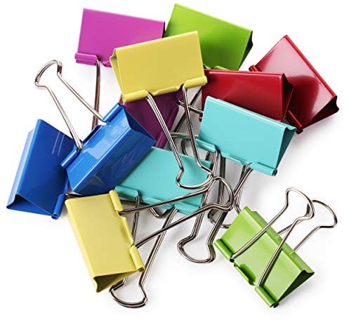 Mr. Pen Extra Large 2-Inch Binder Clips, 12-Pack, Assorted Colors