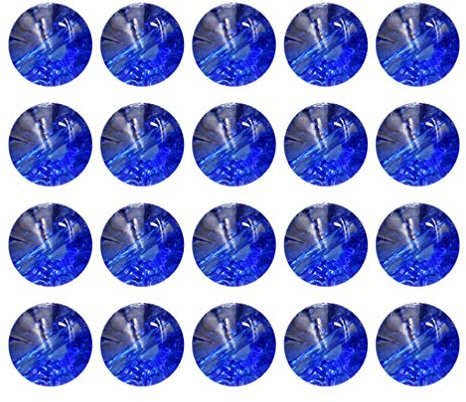 50Pcs Mini Klare Kristall Strass Knöpfe Nähen Befestigungsknöpfe Dekorative Knöpfe für DIY Handwerk Nähen Kleidung Scrapbooking 1Cm (Blau)