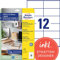 AVERY Zweckform LR3424-10 Recycling Etiketten (120 Adressaufkleber, 105x48mm auf A4, 100% recyceltes Altpapier, bedruckbare Adressetiketten, selbstklebende Klebeetiketten) 10 Blatt, naturweiß