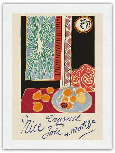 Nice, France – Arbeit und Joie – Totes Nature in den Grenaden – Poster Voyage de Henri Matisse c.1948 – Prime Unryu Reispapier Kunstdruck 43 x 56 cm