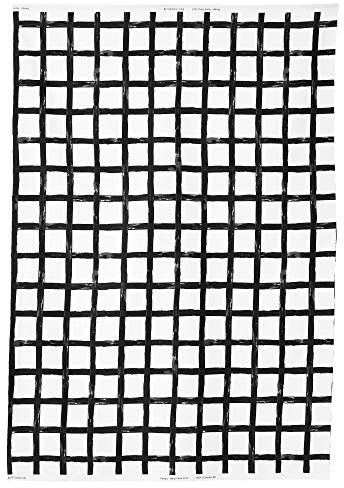 Dvärgbjörk Meterware weiß/schwarz kariert - 100% Baumwolle - Stoff liegt 150 cm breit