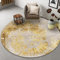 Klassische runde Bereich Teppiche für Wohnzimmer Schlafzimmer Gold Kurzhaufen Große Teppich 80 cm 100 cm 120 cm 140 cm 160cm 180 cm 200 cm Computerstuhl Matten Yoga Pads ( Size : Durchmesser 140cm )