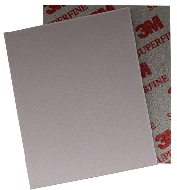 3M Softback Schleifschwamm Aluminiumoxid Schleifpad 114X139mm, Superfeines 500-600 Körnung (2er Set)