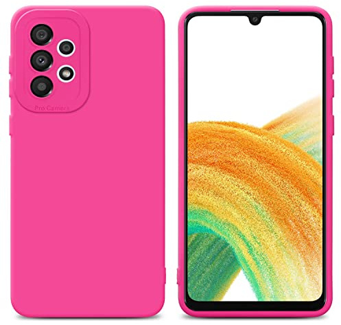 Cadorabo Hülle kompatibel mit Samsung Galaxy A52 (4G 5G) A52s Schutzhülle TPU Silikon Case Liquid Design mit Kameraschutz Slim Kratzfest Gummi Case Hülle für Galaxy A52 (4G 5G) A52s in Pink