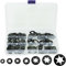 340 Piezas Arandelas de Seguridad, Arandelas de Bloqueo de Presión, Arandelas de Metal, Arandelas de Velocidad Clip Rápida Sujetadores - M3 M4 M5 M6 M8 M10 M12