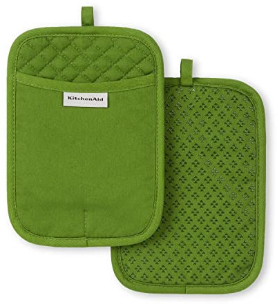KitchenAid Asteroid Pot Holder 2-Pack Set, Matcha, 7x10