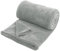Hafaa Blanket Fleece Throws for Sofas - Fluffy Bed Blankets Single - 400 GSM Soft Cosy Warm Throw for Adults Kids, Silver Grey, 130x150cm