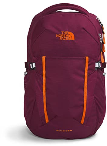 THE NORTH FACE Women's Pivoter Everyday Laptop Backpack, Boysenberry/Mandarin, One Size, Pivoter Everyday Laptop Backpack