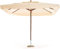 Megashopitalia Ombrellone da Giardino in Legno a 8 Stecche con finitura in Ottone Telo 250gr/mq Impermeabile (3x3 MT Quadrato)
