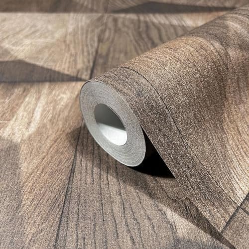 marburg Tapete Braun Holzoptik Natur GZSZ für Wohnzimmer oder Schlafzimmer Made in Germany 10,05 x 0,53m