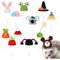 Teksome -Meerschweinchen-Mütze, gestrickte süße Hamstermütze mit verstellbarem Riemen - -Partyhüte für Hamster, buntes Kostümzubehör, Meerschweinchen-Kostüme für Igel, Chinchilla