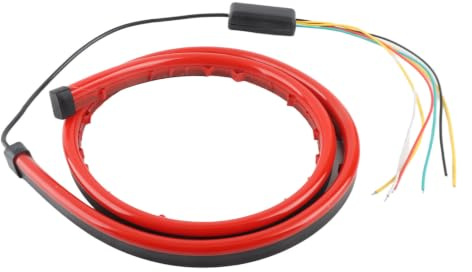 Bande Lumineuse LED en Silicone de 100 cm pour troisième feu Stop étanche Flexible lumière Rouge Montage en Hauteur feu Stop Universel pour Voiture Lumière Rouge