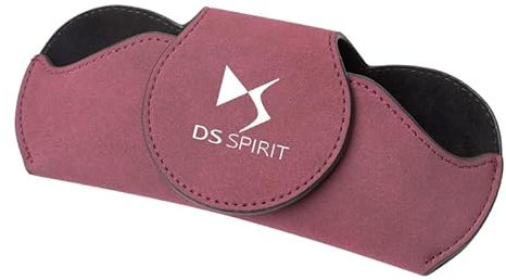NEAFP Car Sunglasses Case/Clip for Car Sun Visor for Citroen DS DS3 DS4 DS5 DS6 DS7 DS9,Leather Car Glasses Holder, Visor Accessories Eyeglasses Holder Glasses Storage Case,Red