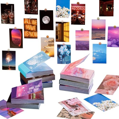 400pcs Washi Paper Stickers Set, BetterJonny 8 Styles Vintage Aesthetic Stickers Decorative Scrapbook Stickers for Journaling Scrapbooking