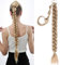Gledola Lange Geflochtene Pferdeschwanz Verlängerung 30 Zoll Pre Stretched Flechten Haar Extensions DIY Geflochtene Pferdeschwanz Synthetische Haar Stück (Helle Asche Blond, 30 Zoll)