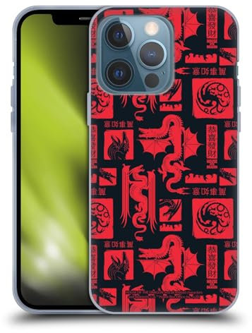 Head Case Designs Offizielle House of The Dragon: Television Series Logo Muster Jahr des Drachen Gelhülle [Militärischer Schutzgrad] Kompatibel Mit Apple iPhone 13 Pro Und Kompatibel Mit MagSafe