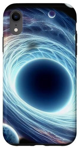 Hülle für iPhone XR Planeten im Wurmloch auf Brücke und Weißloch