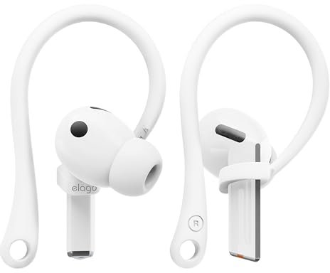 elago Ear Hooks Designed for Samsung Galaxy Buds 3 & Galaxy Buds 3 Pro Earbuds Accessories, Anti-Slip, Ergonomic Design, Comfortable Fit (White)