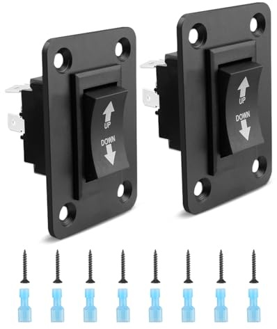 Lot de 2 interrupteurs d'inversion momentanés UP Down pour stabilisateur de remorque à 5ème roue, interrupteur d'inversion momentané de polarité 30 A DPDT
