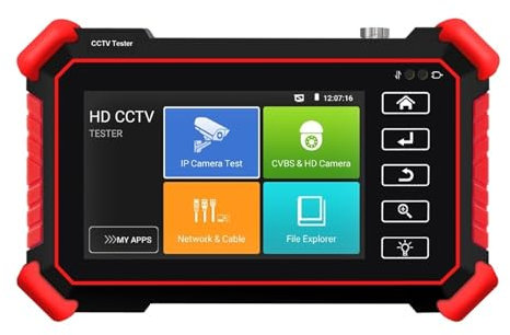 CCTV Monitor Tester, 4K IP Camera Tester 8MP CCTV Tester Iptv 4 Inch Mini Monitor AHD TVI CVI HD Video Test H.265 PoE Power Cable Trace CCTV Testers