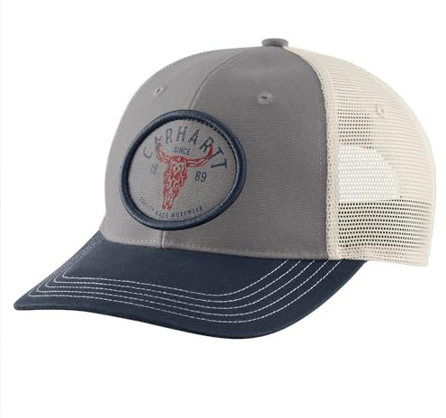 Carhartt Herren 106343 Montana Canvas Mesh Back Longhorn Patch Cap, Asphalt, Einheitsgröße