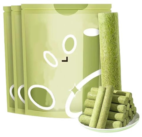 L0famy 12 PCS Cat Grass Teething Stick, Cat Grass Chew Stick, Cat Teeth Cleaning Cat Grass Stick, Cat Catnip Chew Sticks, for Indoor Cats, Catnip Toys Sticks for Hairball Removal, Cat Teeth Cleaning