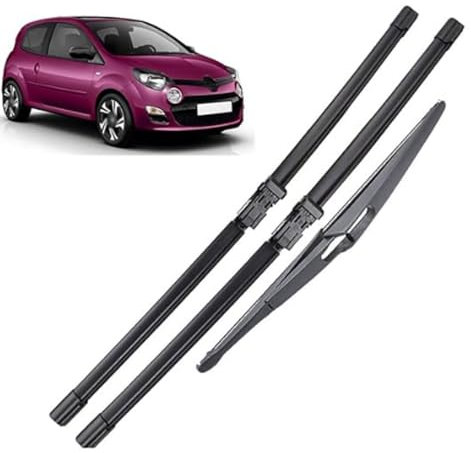 YPSBBHD Kompatibel mit Renault Twingo 2 BJ 2007-2014, 3Pcs Scheibenwischerblatt ist Ganzjahres-Wischerblatt vorne und hinten