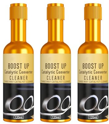 3 Stück Katalysator Reiniger Benzin, Katalysator-Reiniger, Motor Turbolader Reiniger, Auto Katalysator Reiniger für Motor Katalysator Booster, Katalysator Reiniger Geeignet für Benzin, Diesel, Hybrid