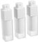 ARTSEWPLY 3pcs Frosted Travel Press Pump Bottles Airless Pump Toiletry Bottles for Skincare Cosmetics Portable Container