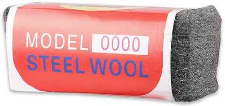 Laine D'acier, 1 Pièces 0000 Laine D'acier, 100g de Tampons de Laine d'acier, Bobines de Laine d'acier Grade 0000, Polissage Acier Laine, pour les Pièces, les Garages et les Jardins(Gris)