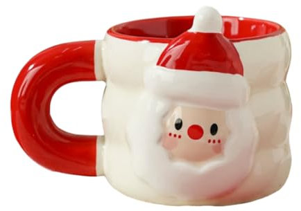 HUMOCHUSON Quy Cup Mug Tazza In Ceramica Da 340 Ml Con Albero Di Natale Di Babbo Natale