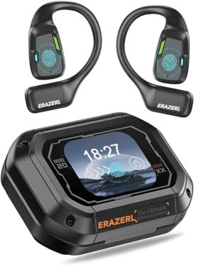 ERAZERL XP6 AI Translator Earbuds, Real time Translation Open Earbuds with Bluetooth 5.4, can translate 134 languages ​​and spoken translation, with OLED HD display, suitable for Android and IOS