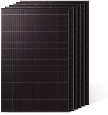Kleines Kraftwerk 6×500Wp Solarmodul SunPro TOPCon – 0% VAT für Privatkunden – bifazial, Glas-Glas, Full Black – Hochleistungs-PV Modul für Balkonkraftwerk, Boot & Off-Grid