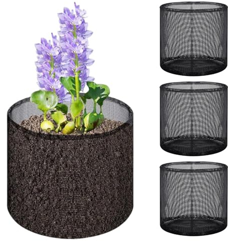 Generisch Teichpflanzkorb, 4 Stück Schwimmender Teichkorb Für Wasserpflanzen, Wasserpflanzenkorb Atmungsaktive Netztaschen Für Garten, Teich, Balkon Und Innenraumbegrünung