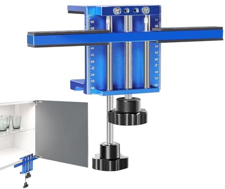 Huvqianu Cabinet Door Mounting Jig - Versatile Precise Accurate Setup Metal Hardware Jig - Drawer Hardware Hinge Installation Positioner - for Home Furniture Dorm Office Kitchen Bathroom