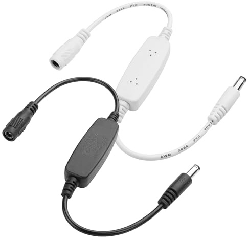 YACSEJAO 2Pcs 24H Router Rebooter DC Cable 24-Hour DC 5.5mm x 2.1mm Wi-Fi Reset Cord for WiFi Extender Gigabit Ethernet Switch Network Webcam