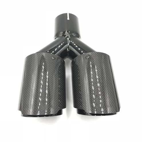 Terminale Tubo Coda 1 pezzo 89 Mm Out Universale Vernice Nera Terminale Di Scarico In Fibra Di Carbonio Lucido Tubo Marmitta Per Accessori Auto