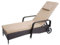 Mendler Poly-Rattan Sonnenliege Carrara, Relaxliege Gartenliege Liege, Alu - braun, Kissen beige