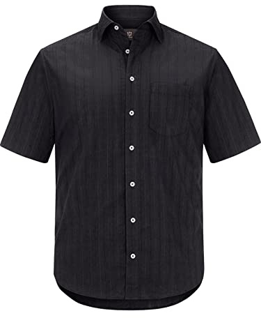 Jan Vanderstorm Herren Hemd Jorma Schwarz, 5XL (XXXXXL) - 51/52