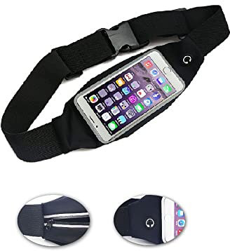 K-S-Trade Qualitativ & Innovativ Jogging-Armband Für Sony Xperia XZ2 Compact Gürteltasche Umhängetasche Bauchtasche Schwarz Sport Running Jogging