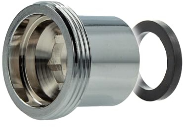 tecuro Reduzierstück Adapter M22 x1 AG auf M16 x1 IG, Messing verchromt