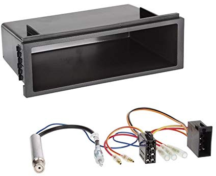 1 Din Radio Einbauset Blende Radioanschlusskabel Antennenadapter für VW Golf 4 1997-2003