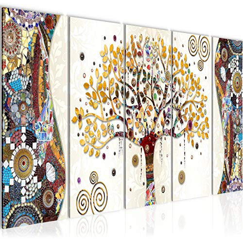 Runa Art Quadro Gustav Klimt Albero Della Vita L‘immagine Tela Non Tessuta Decorazione Murale Soggiorno Camera Da Letto 004656a
