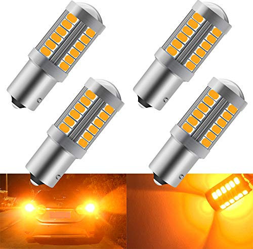 4 pz Ambra 1156 BAU15S PY21W 5630 33SMD LED lampadine a LED 900LM Super Bright LED Indicatori di direzione Coda luce di parcheggio 12-30 V 3.6 W