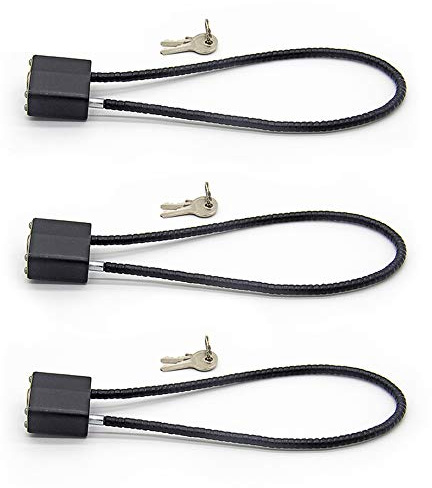 Mind and Action California DOJ-Approved Keyed 15'' Cable Gun Lock 3-Pack